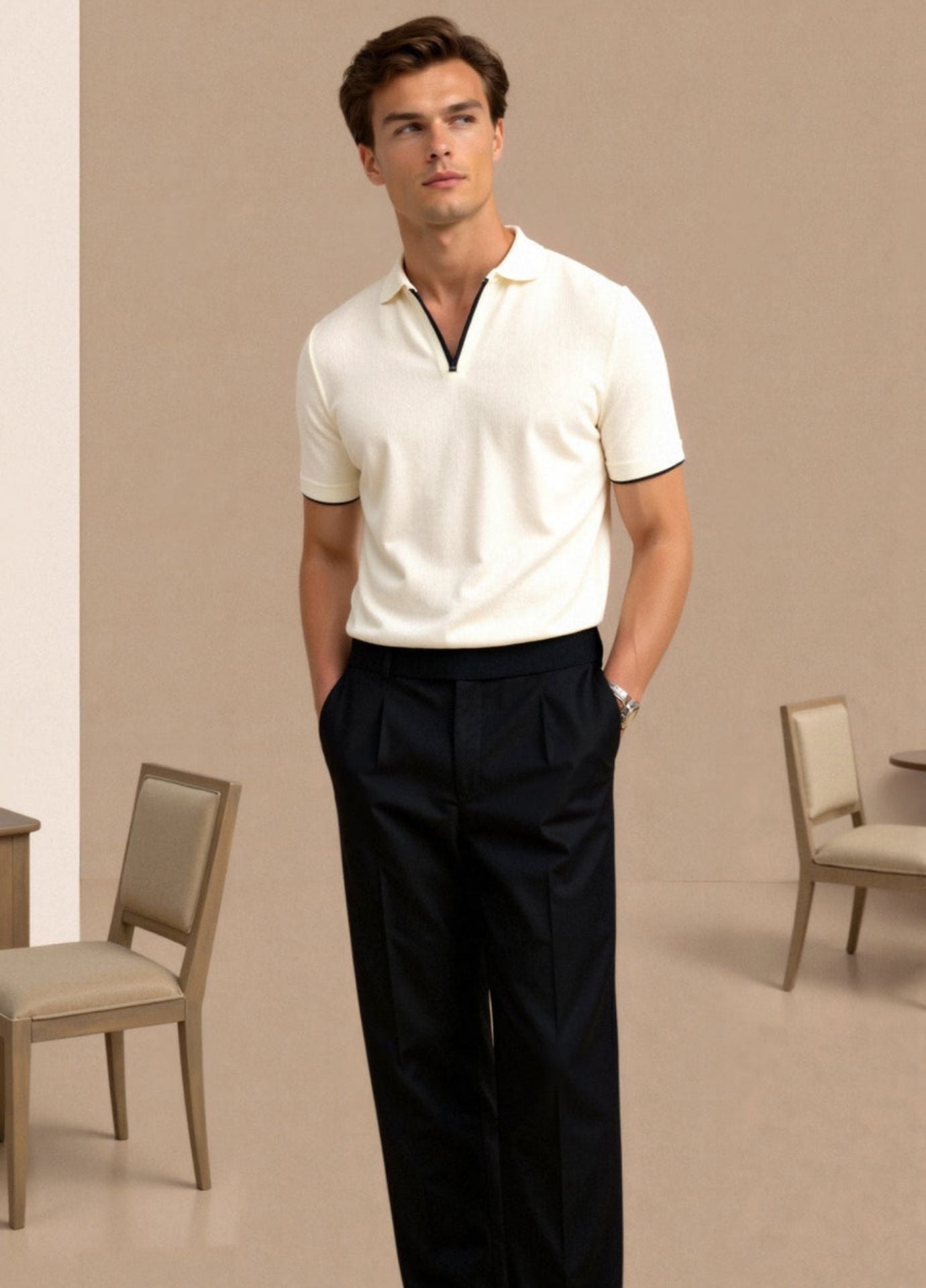 BARI Soft-Blend Tailored Polo