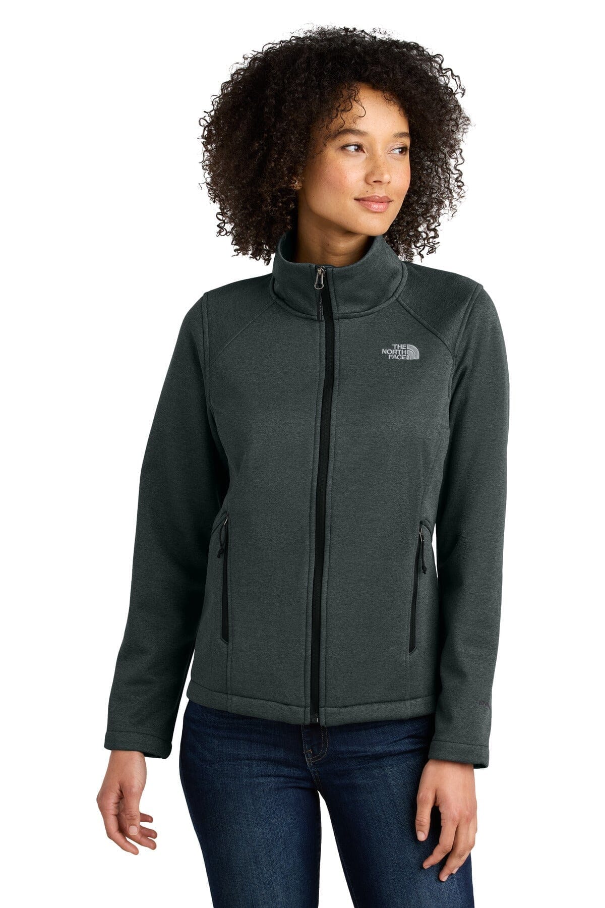 TNF Damen-Softshelljacke mit Brustlogo und Ridgewall-Design