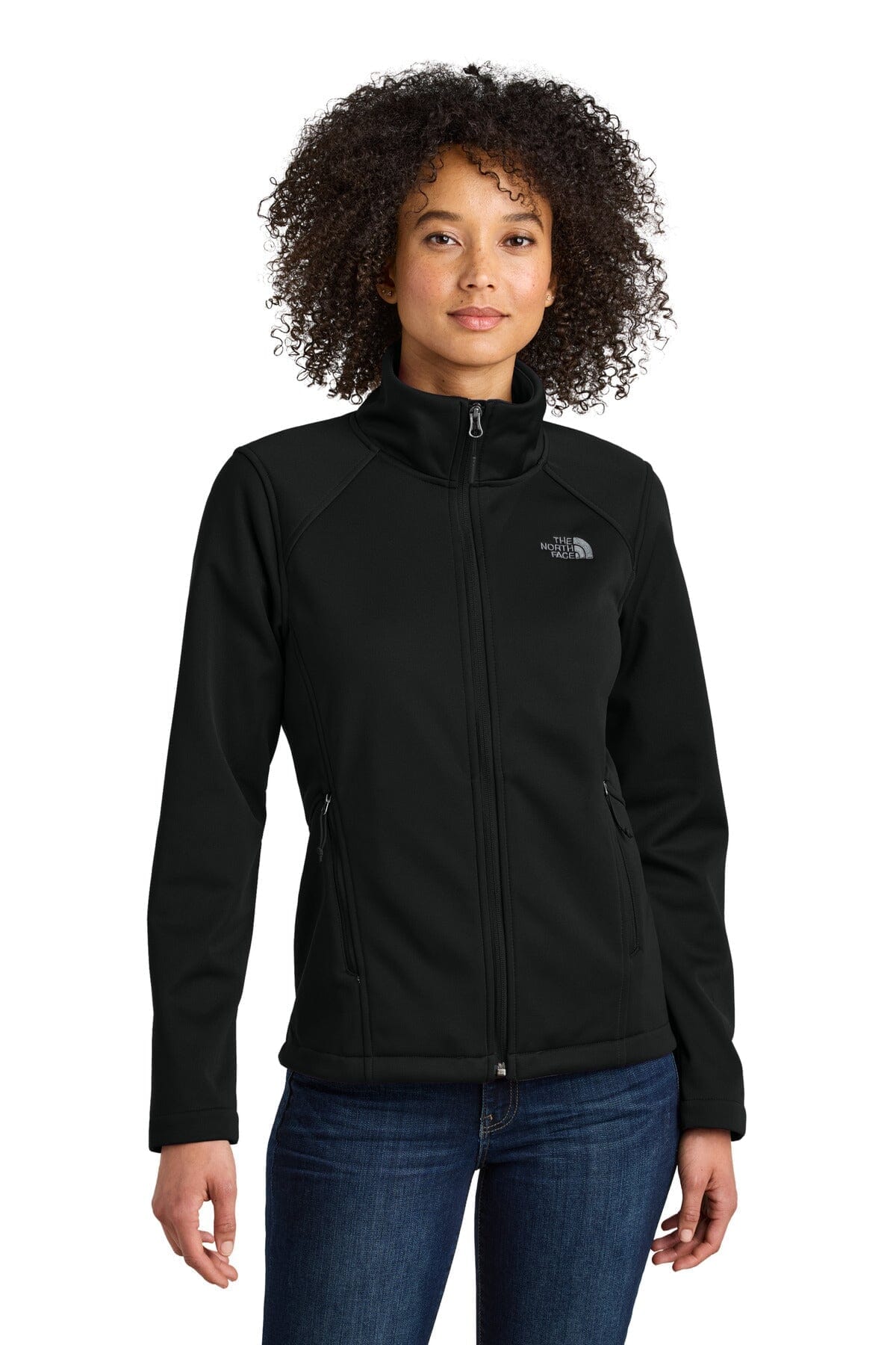 TNF Damen-Softshelljacke mit Brustlogo und Ridgewall-Design