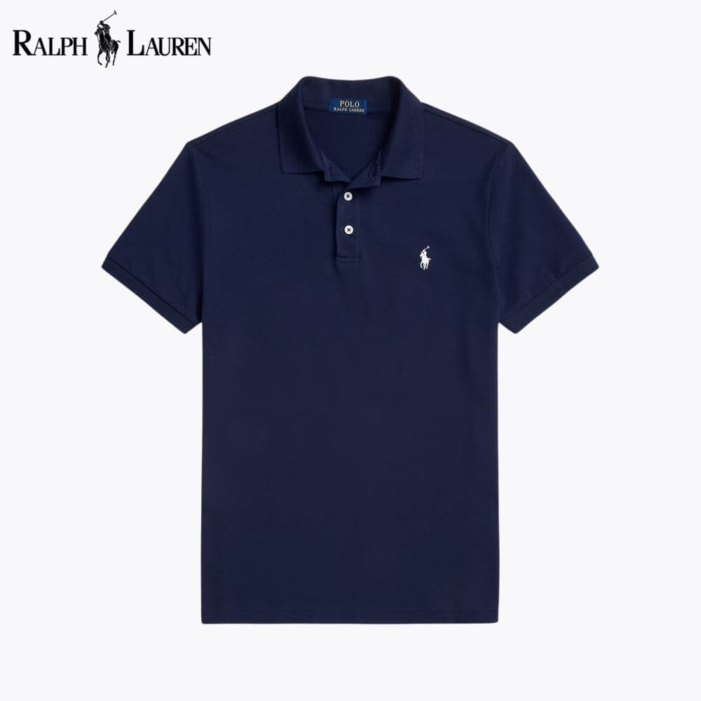 RL Custom Slim Fit Stretch-Mesh-Polohemd
